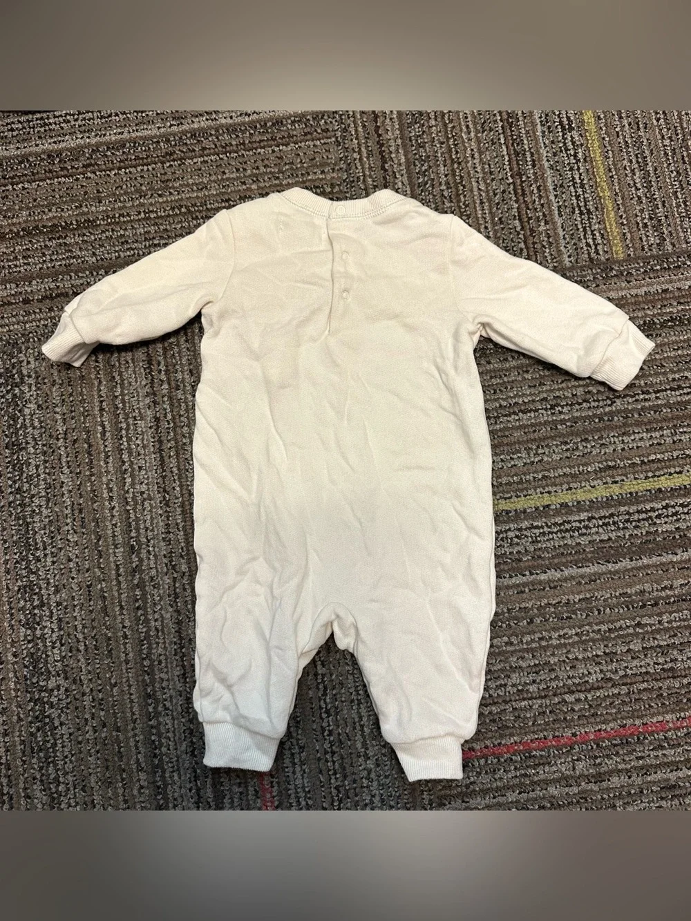Ralph Lauren Polo Bear Fleece Coverall One Piece Baby 3M Ivory